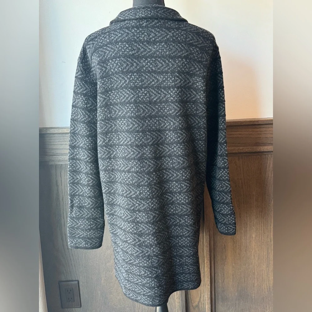 Chiaramente Black and Gray Women's Long Cardigan Large - Picture 4 of 7